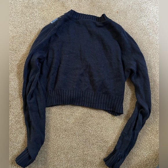 💙h&m divided argyle cropped long sleeve - Picture 3 of 4